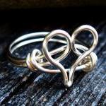Silver Heart Ring Custom Si..
