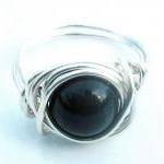 Swarovski Pearl Ring in Bla..