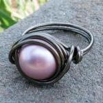 Swarovski Pearl Ring in Pow..