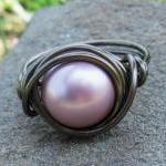 Swarovski Pearl Ring in Pow..