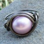 Swarovski Pearl Ring in Pow..