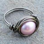 Swarovski Pearl Ring in Pow..
