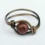 Red Poppy Jasper Ring in An..