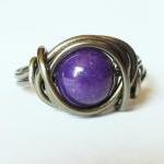 Purple Mountain Jade Ring