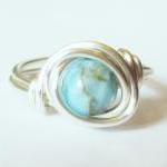 Turquoise and Silver Wire W..