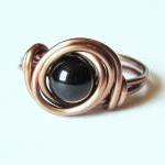 Black Agate ring in Antique..