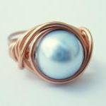 Light Blue Swarovski Pearl ..