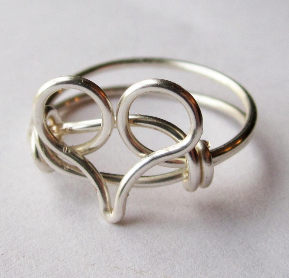 Silver Heart Ring Custom Size