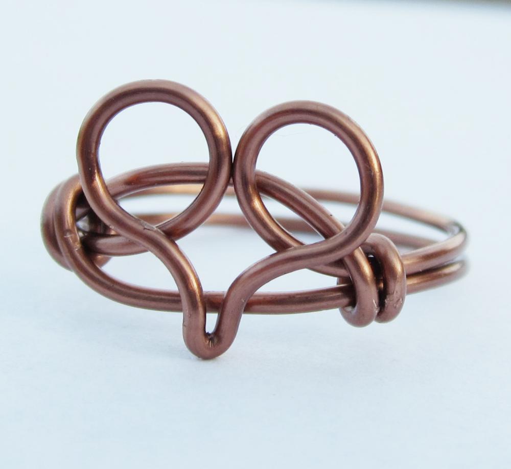 Antique Copper Heart Ring