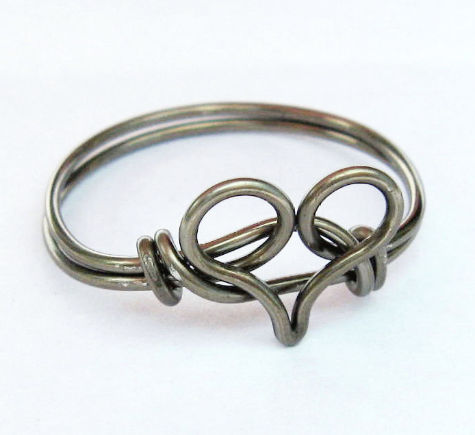Gunmetal Heart Ring