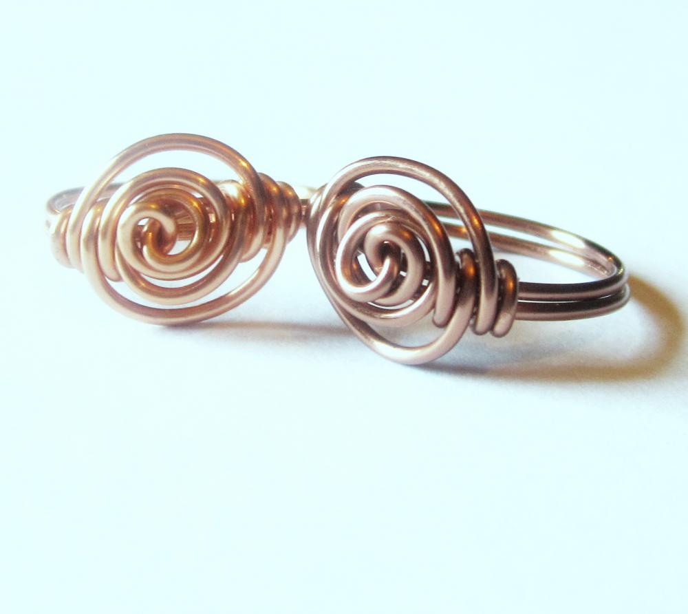Friendship Ring Set Copper and Antique Copper