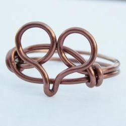 Antique Copper Heart Ring