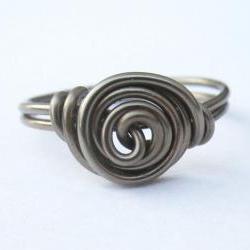 Gunmetal Rosette Ring
