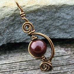 Swarovski Pearl and Antique Brass Pendant