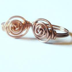 Friendship Ring Set Copper and Antique Copper